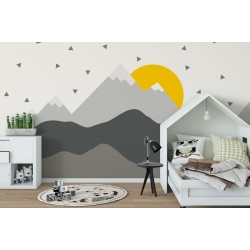 Wallpaper with an adhesive base